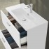 Mobiletto bagno sospeso 80 bianco con top e specchio LED  Martha