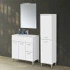 Colonna bagno a terra 150 H bianco con due ante  Martha