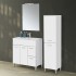 Colonna bagno a terra 150 H bianco con due ante  Martha