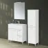 Colonna bagno a terra 150 H bianco con due ante  Martha