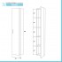 Pensile bagno sospeso150 H bianco con maniglia cromata  Martha