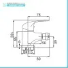 Set rubinetti lavabo bidet e incasso doccia serie Italia