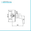 Set doccia a incasso in ottone cromato con braccio e soffione in ABS  Fast