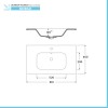 Mobile bagno sospeso 80 cm grigio effetto legno con armadietto a specchio Sofia
