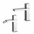 Set miscelatori lavabo e bidet senza leva cromato lucido  Torre