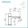 Set miscelatori lavabo e bidet senza leva cromato lucido  Torre