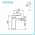 Miscelatore bidet in ottone cromo con leva monocomando  Cristallo