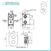 Set miscelatori lavabo alto bidet e doccia a incasso con deviatore  Gemma 