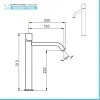 Set miscelatori lavabo alto e bidet senza leva cromato  Gemma 
