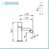 Set miscelatori lavabo alto e bidet senza leva cromato  Gemma 