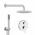 Set doccia incasso completo con soffione 20 inox e kit doccia  Punta+ 