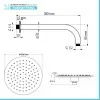 Set doccia incasso completo con soffione 20 inox e kit doccia  Punta+ 