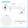 Kit doccia incasso con soffione tondo in acciaio inox  Punta+