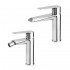 Set miscelatori lavabo e bidet in ottone cromo lucido  Cristallo