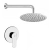 Kit doccia incasso con soffione 20 tondo slim in acciaio  Punta+