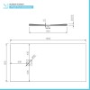 Piatto doccia resina 80x160 antracite pietra filo pavimento ultra slim  Loren