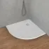 Piatto doccia resina 80x80 semicircolare bianco pietra riducibile  Loren