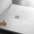 Piatto doccia resina 80x80 semicircolare bianco pietra riducibile  Loren