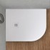 Piatto doccia resina 80x100 semicircolare sinistro bianco pietra filo pavimento  Loren