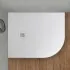 Piatto doccia resina 80x100 semicircolare sinistro bianco pietra filo pavimento  Loren