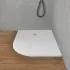 Piatto doccia resina 70x90 semicircolare sinistro bianco pietra filo pavimento  Loren
