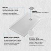 Piatto doccia 90x90 semicircolare resina bianco pietra filo pavimento  Loren