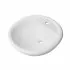 Lavabo da incasso soprapiano ovale 56x47,5 cm in ceramica lucida