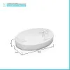 Set accessori bagno 3 pezzi da appoggio in resina bianco con decoro marino  Coral