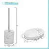Set accessori bagno 4 pezzi da appoggio in resina bianco con decoro marino  Coral