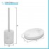 Set accessori bagno 4 pezzi da appoggio in resina bianco con decoro marino  Coral