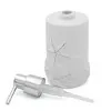 Set accessori bagno 4 pezzi da appoggio in resina bianco con decoro marino  Coral
