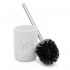 Set accessori bagno 4 pezzi da appoggio in resina bianco con decoro marino  Coral