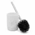 Set accessori bagno 4 pezzi da appoggio in resina bianco con decoro marino  Coral