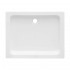 Piatto doccia 80x100 H 10 rettangolare in ceramica bianca con antiscivolo Holy