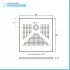 Piatto doccia quadrato 80x80 H3 cm in ceramica bianco opaco con antiscivolo | Ruy