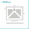 Piatto doccia rettangolare 80x120 H3 cm in ceramica bianco opaco con antiscivolo | Ruy