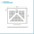 Piatto doccia rettangolare 80x120 H3 cm in ceramica bianco opaco con antiscivolo | Ruy