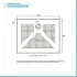 Piatto doccia rettangolare 80x120 H3 cm in ceramica bianco opaco con antiscivolo | Ruy