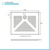 Piatto doccia rettangolare 80x100 H3 cm in ceramica bianco opaco con antiscivolo | Ruy