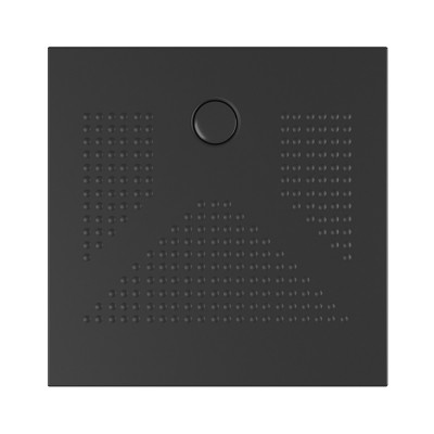 Piatto doccia quadrato 80x80 H3 cm in ceramica nero opaco con antiscivolo | Ruy