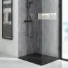 Piatto doccia quadrato 90x90 H3 cm in ceramica nero opaco con antiscivolo | Ruy
