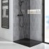 Piatto doccia quadrato 90x90 H3 cm in ceramica nero opaco con antiscivolo | Ruy