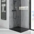 Piatto doccia quadrato 90x90 H3 cm in ceramica nero opaco con antiscivolo | Ruy