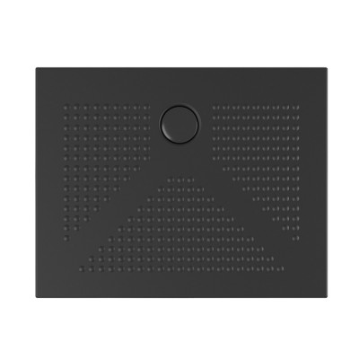 Piatto doccia rettangolare 70x100 H3 cm in ceramica nero opaco con antiscivolo | Ruy