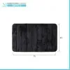 Tappeto bagno 100% poliestere 45x75 nero antiscivolo  Memo
