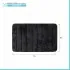 Tappeto bagno 100% poliestere 45x75 nero antiscivolo  Memo