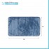 Tappeto bagno 100% poliestere 50x90 turchese cobalto antiscivolo  Memo