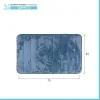 Tappeto bagno 100% poliestere 45x75 turchese cobalto antiscivolo  Memo