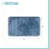Tappeto bagno 100% poliestere 45x75 turchese cobalto antiscivolo  Memo