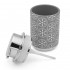 Set accessori bagno 3 pezzi da appoggio in ceramica grigio  Circus